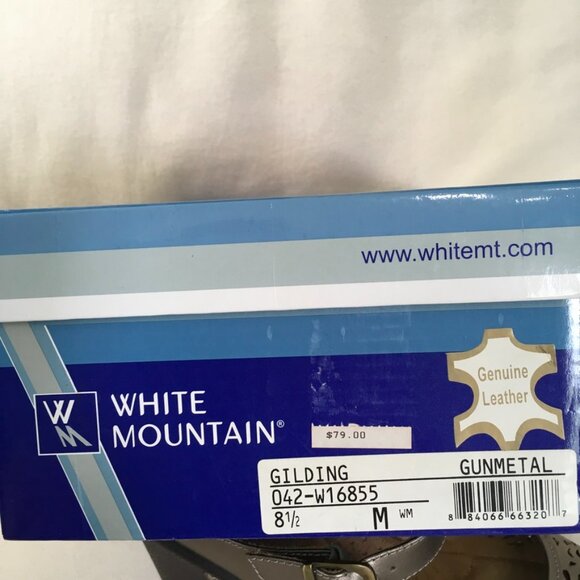 White Mountain Leather Heeled Slide - Picture 8 of 8